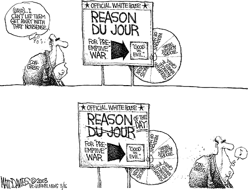 Matt Davies Comic Strip for March 14, 2003 