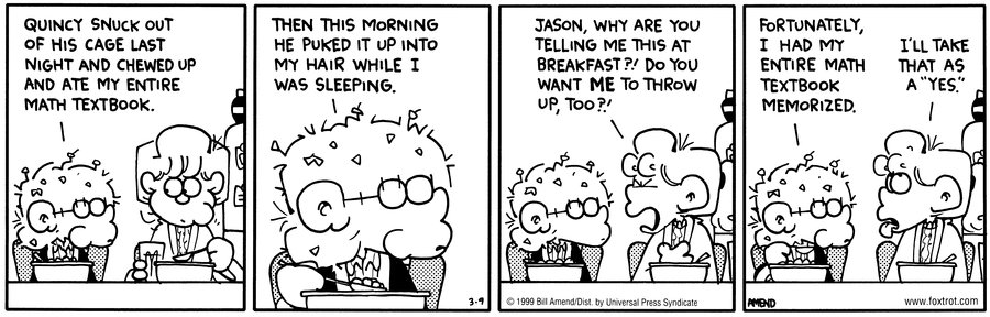 FoxTrot Classics Comic Strip for March 09, 2010 