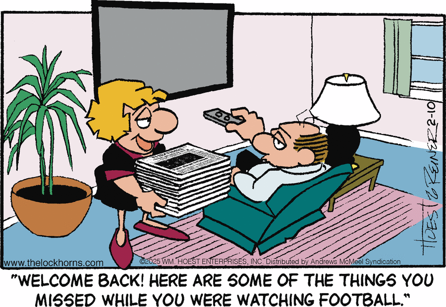 The Lockhorns Comic Strip for February 10, 2025 
