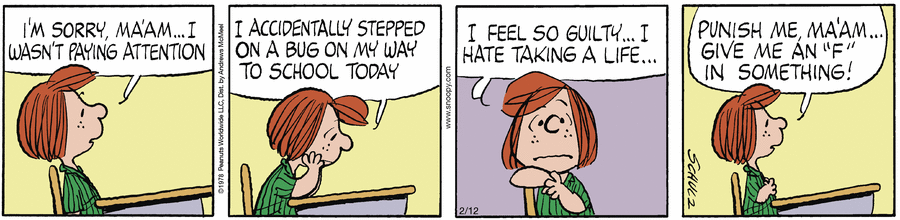 Peanuts Comic Strip for February 12, 2025 