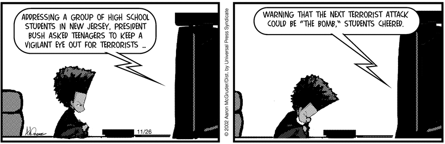 The Boondocks Comic Strip for November 26, 2002 