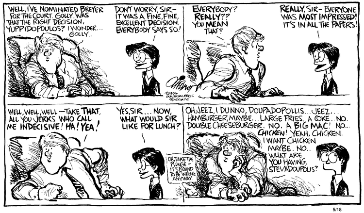 Pat Oliphant Comic Strip for May 18, 1994 