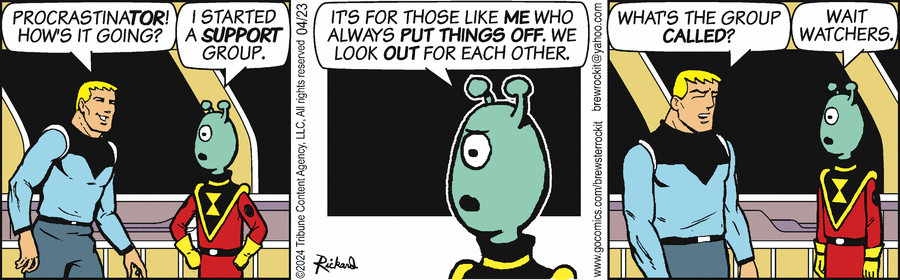 Brewster Rockit Comic Strip for April 23, 2024 