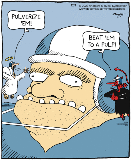 In the Bleachers Comic Strip for December 01, 2023 