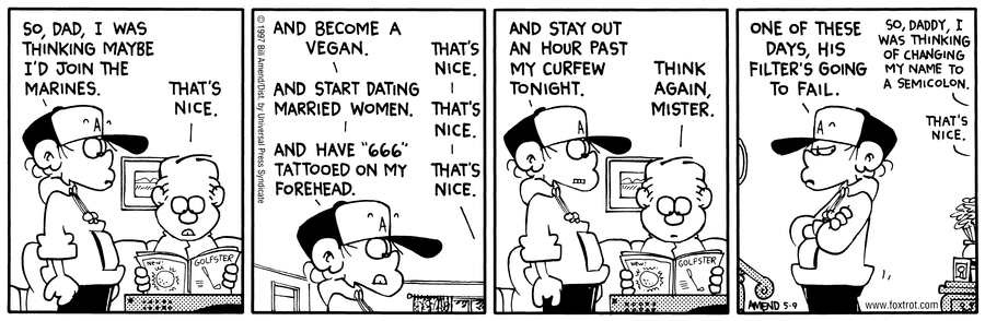 FoxTrot Comic Strip for May 09, 1997 
