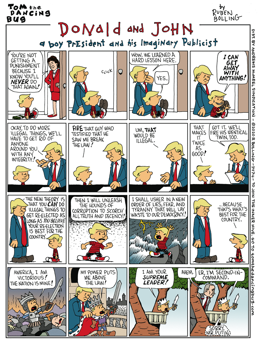 Tom the Dancing Bug Comic Strip for February 14, 2020 