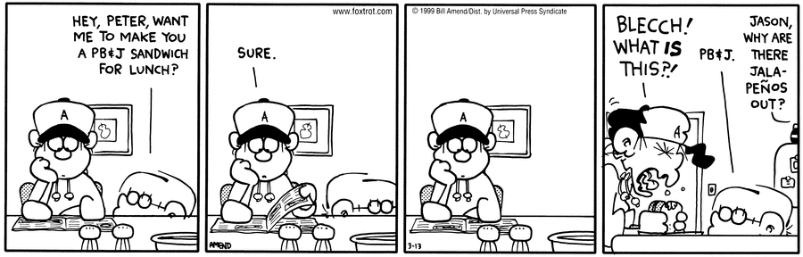 FoxTrot Classics Comic Strip for March 13, 2010 