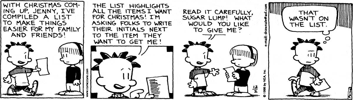 Big Nate Comic Strip for December 02, 1998 