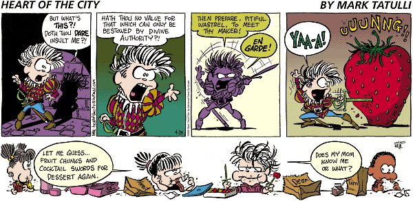Heart of the City Comic Strip for April 28, 2002 