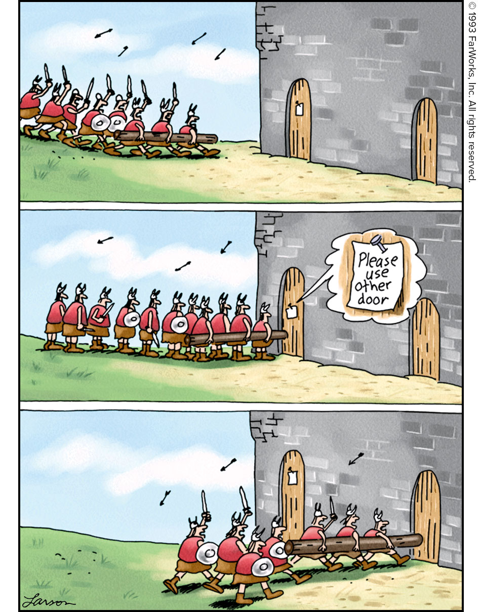 Please use other door