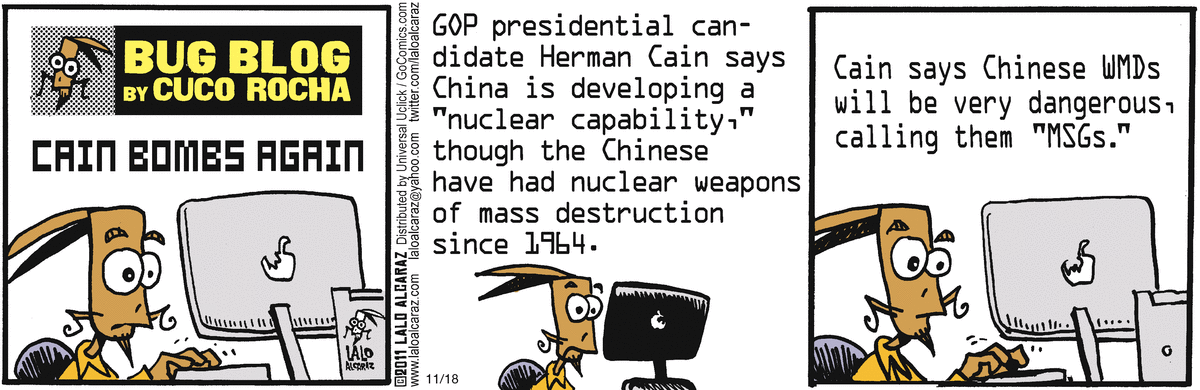 La Cucaracha Comic Strip for November 18, 2011 