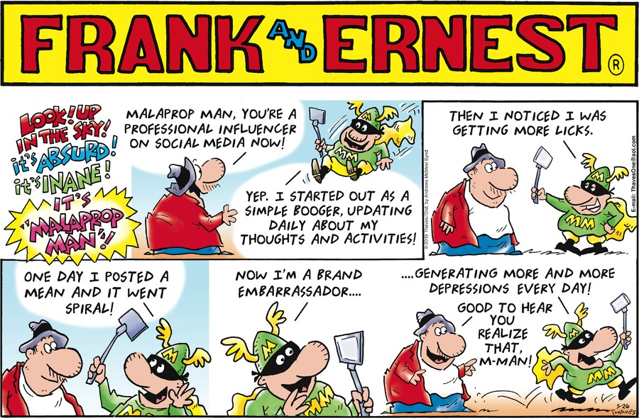 Frank and Ernest Comic Strip for May 26, 2019 