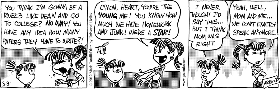 Heart of the City Comic Strip for March 31, 2012 