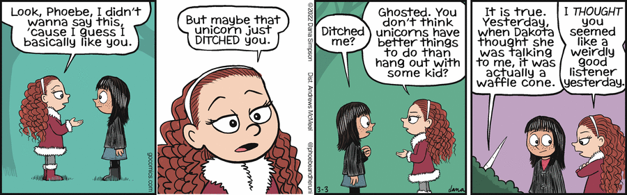 Phoebe and Her Unicorn Comic Strip for March 03, 2022 