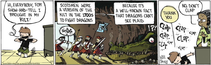 Wallace the Brave Comic Strip for April 04, 2019 