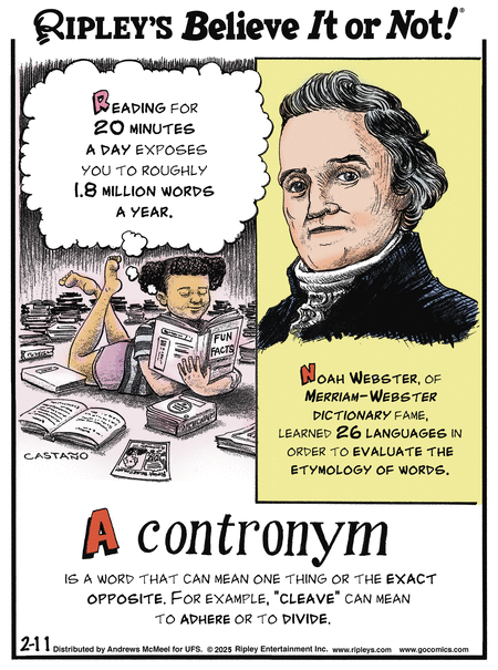 Ripley's Believe It or Not Comic Strip for February 11, 2025 