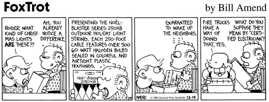 FoxTrot Comic Strip for December 19, 1995 