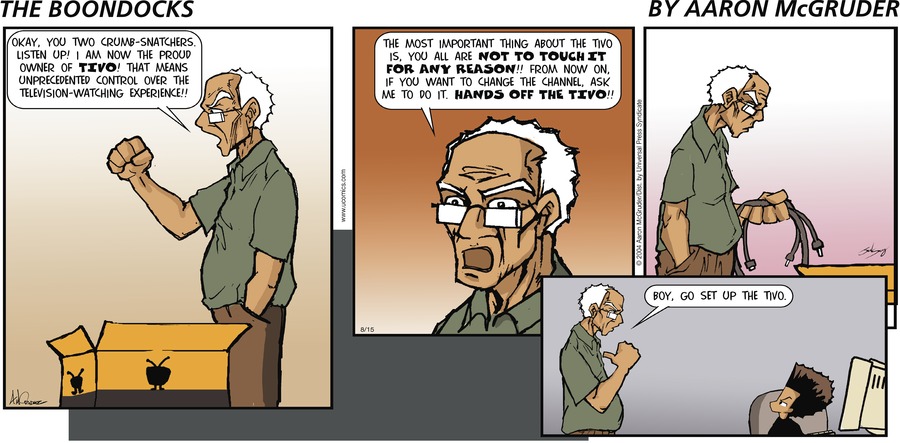 The Boondocks Comic Strip for August 15, 2004 