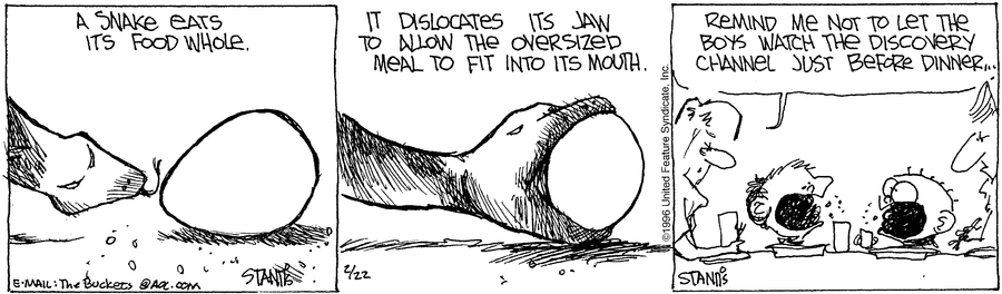 The Buckets Comic Strip for February 22, 1996 