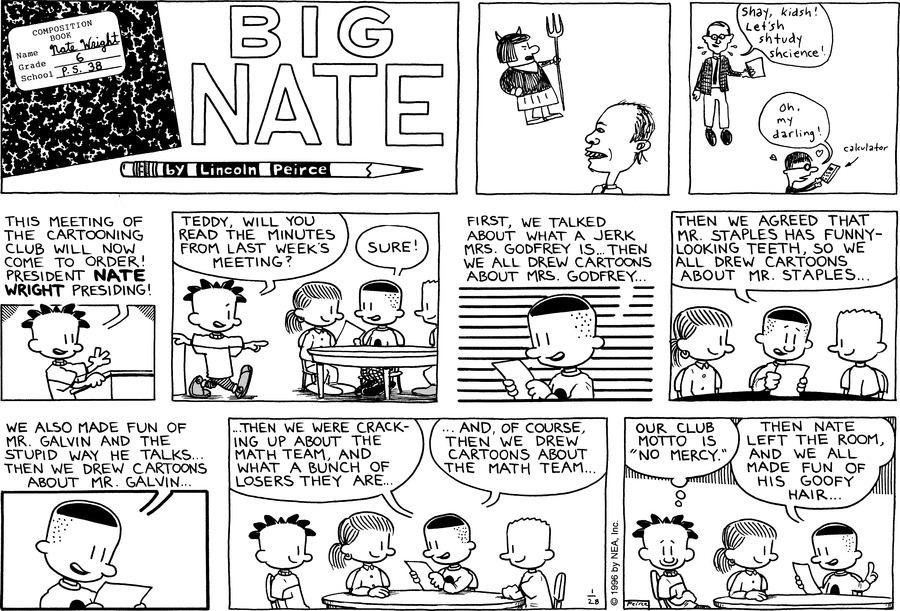 Big Nate Comic Strip for January 28, 1996 