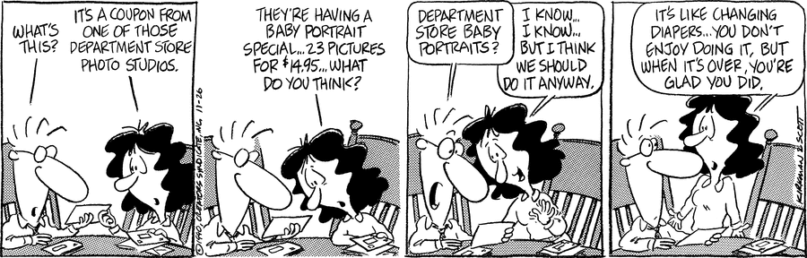 Baby Blues Comic Strip for November 26, 1990 