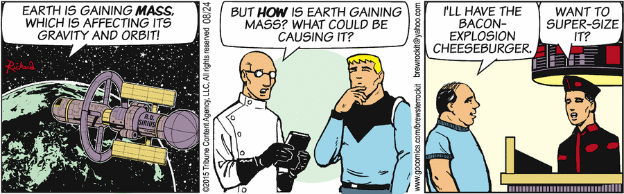 Brewster Rockit Comic Strip for August 24, 2015 