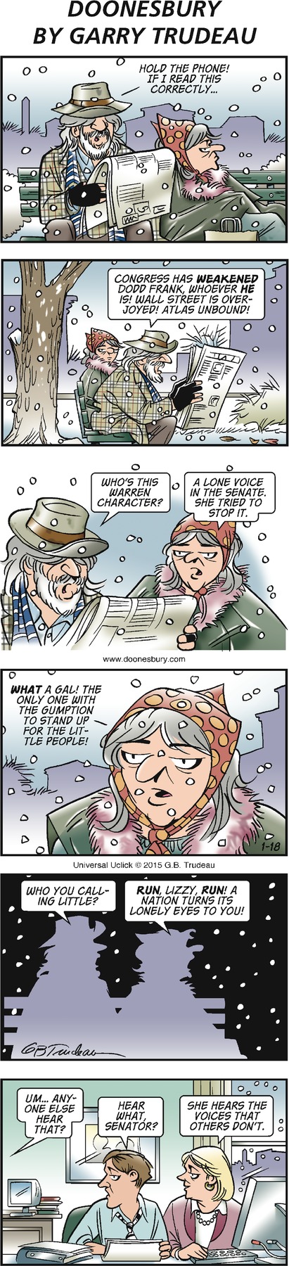 Doonesbury Comic Strip for January 18, 2015 
