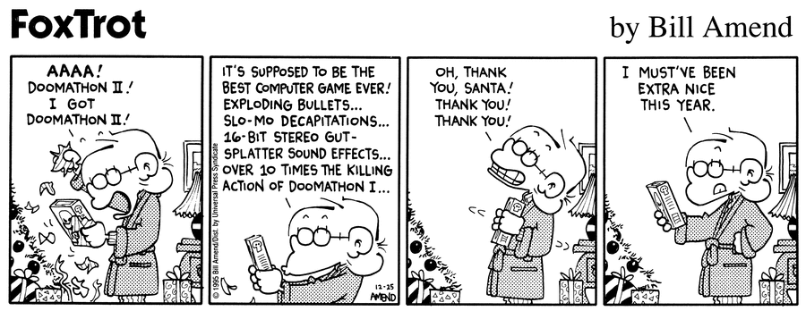 FoxTrot Comic Strip for December 25, 1995 