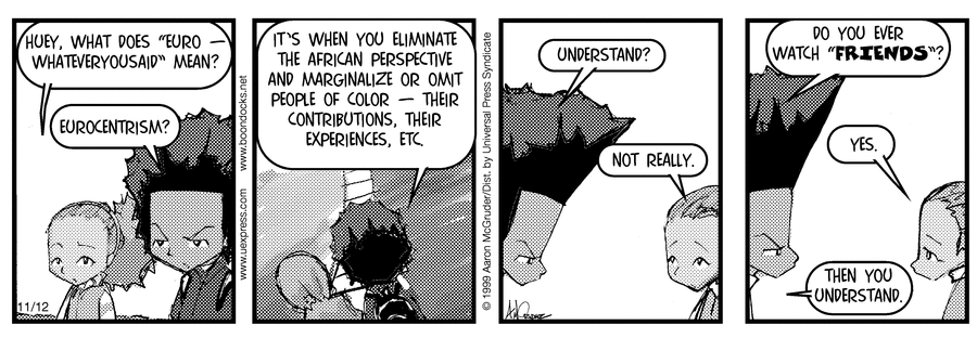 The Boondocks Comic Strip for November 12, 1999 