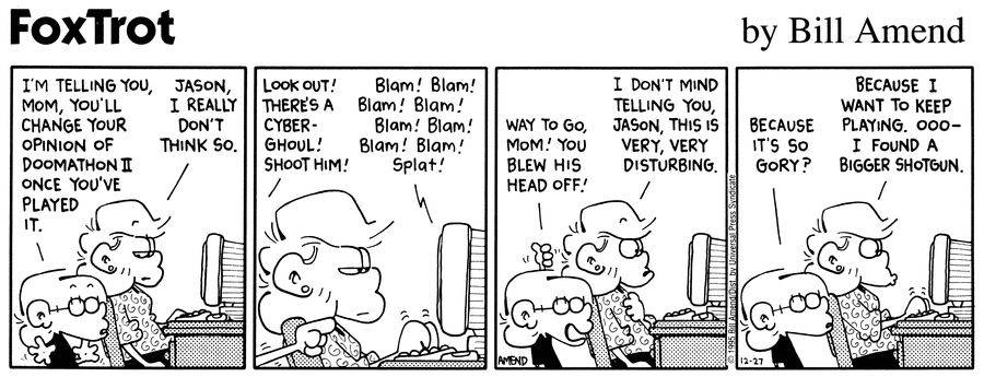 FoxTrot Comic Strip for December 27, 1995 