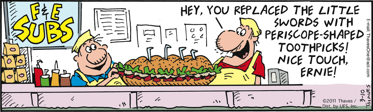 Frank and Ernest Comic Strip for March 10, 2011 