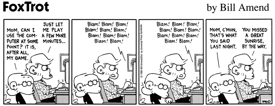 FoxTrot Comic Strip for December 28, 1995 