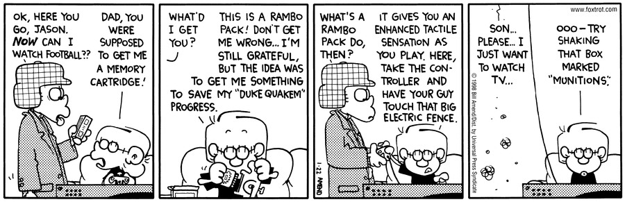 FoxTrot Comic Strip for January 22, 1998 