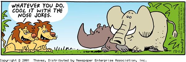 Frank and Ernest Comic Strip for December 01, 2001 