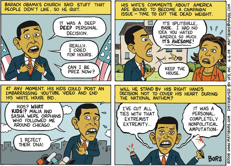 Matt Bors Comic Strip for June 06, 2008 