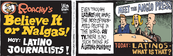 La Cucaracha Comic Strip for October 21, 2005 
