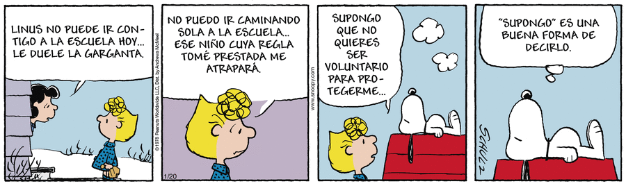 Snoopy en Español Comic Strip for January 20, 2025 