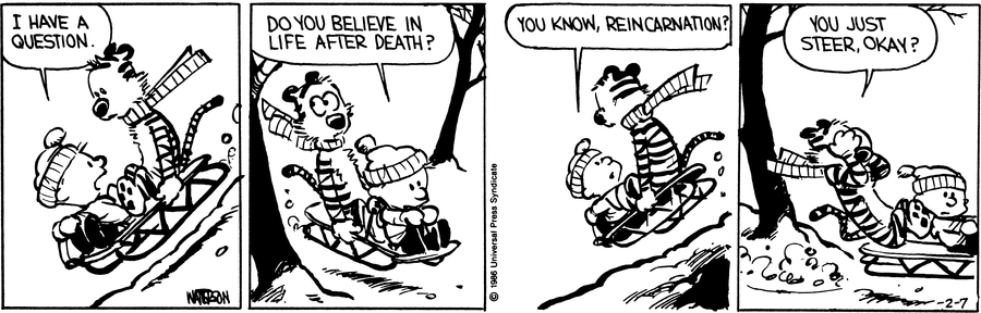 Calvin and Hobbes Comic Strip for February 07, 1986 