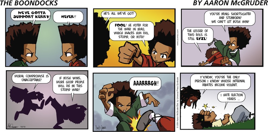 The Boondocks Comic Strip for October 10, 2004 