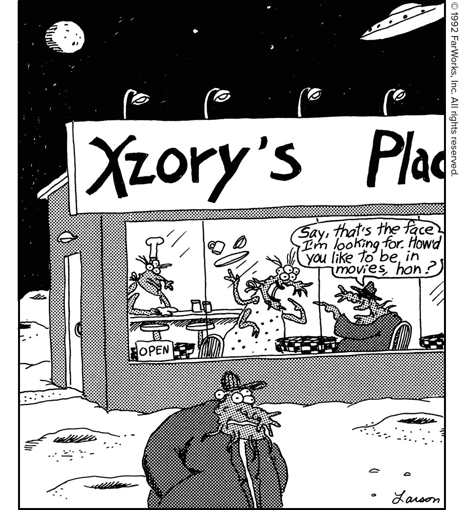 Xzory’s Place / Say, that’s the face I’m looking for. How’d you like to be in the movies, hon?