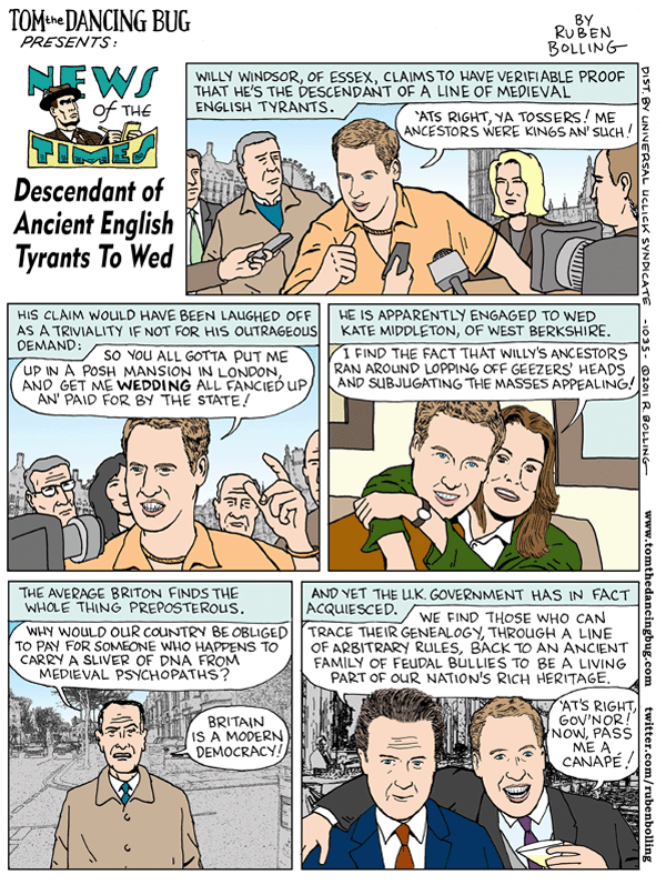 Tom the Dancing Bug Comic Strip for April 28, 2011 