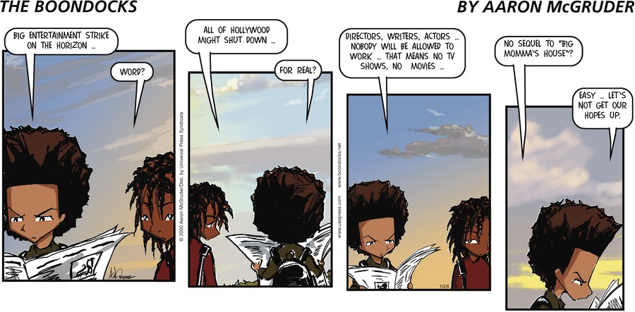 The Boondocks Comic Strip for October 08, 2000 