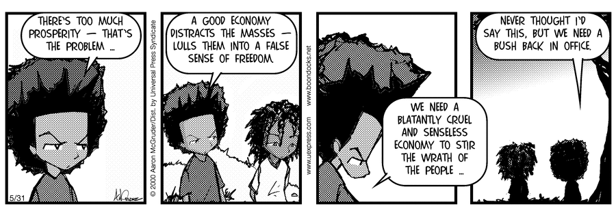 The Boondocks Comic Strip for May 31, 2000 