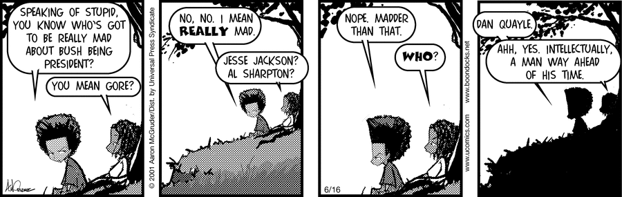 The Boondocks Comic Strip for June 16, 2001 