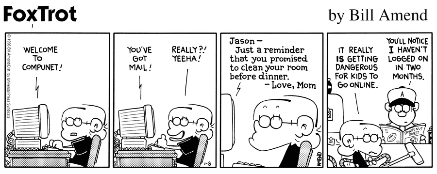 FoxTrot Comic Strip for January 08, 1996 