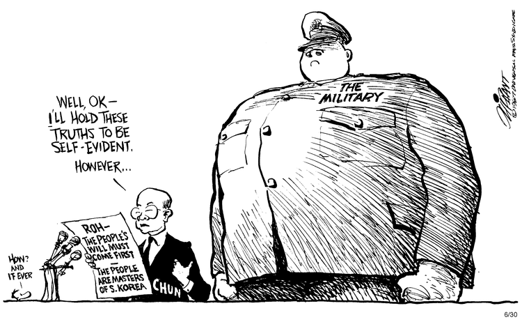 Pat Oliphant Comic Strip for June 30, 1987 