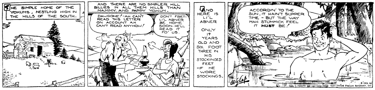 Li'l Abner Comic Strip for August 19, 1934 