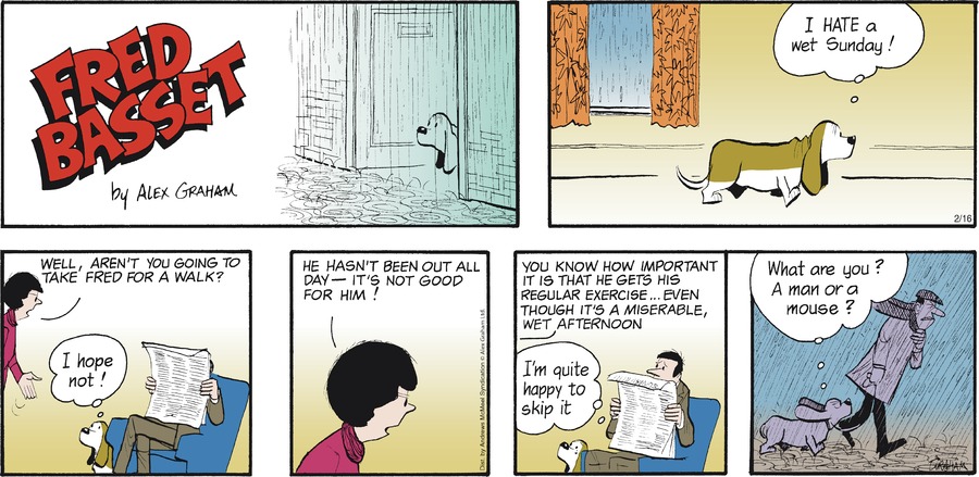 Fred Basset Comic Strip for February 16, 2025 