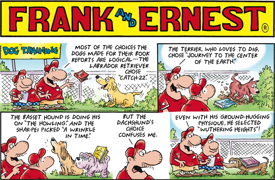 Frank and Ernest Comic Strip for August 19, 2018 