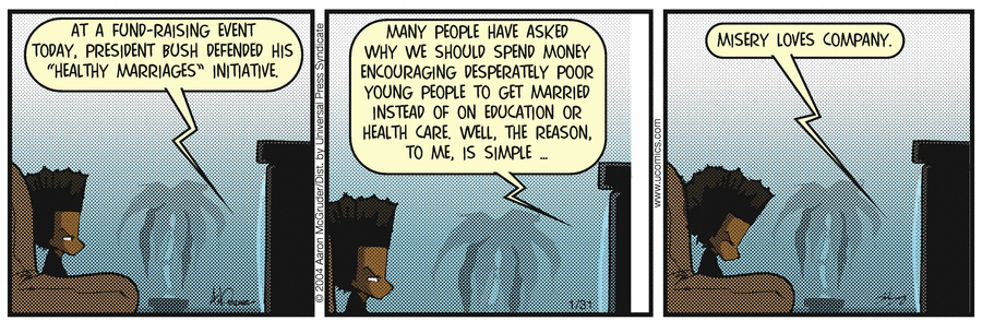 The Boondocks Comic Strip for January 31, 2004 